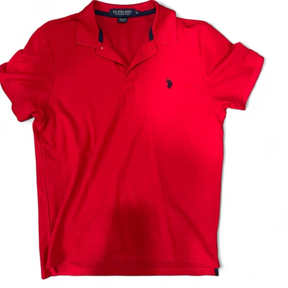 U.S. Polo Assn. Red Piqué Polo – Size M
